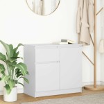 vidaXL Bufetă cu sertar alb 71x35x65 cm din lemn prelucrat vidaXL Bufetă cu sertar alb 71x35x65 cm din lemn prelucrat