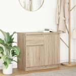 vidaXL Bufetă cu sertar Stejar Sonoma 71x35x65 cm Lemn prelucrat vidaXL Bufetă cu sertar Stejar Sonoma 71x35x65 cm Lemn prelucrat