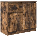 vidaXL Bufetă cu sertar stejar afumat 71x35x65 cm lemn de stratificat vidaXL Bufetă cu sertar stejar afumat 71x35x65 cm lemn de stratificat