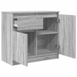 vidaXL Bufetă cu sertar Gri Sonoma 71x35x65 cm Lemn prelucrat vidaXL Bufetă cu sertar Gri Sonoma 71x35x65 cm Lemn prelucrat