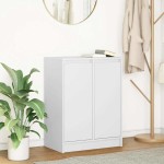 vidaXL Bufetă albă 57x34x76 cm din lemn prelucrat vidaXL Bufetă albă 57x34x76 cm din lemn prelucrat
