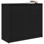 vidaXL Bufetă Stejar negru 85x34x76 cm Lemn prelucrat vidaXL Bufetă Stejar negru 85x34x76 cm Lemn prelucrat