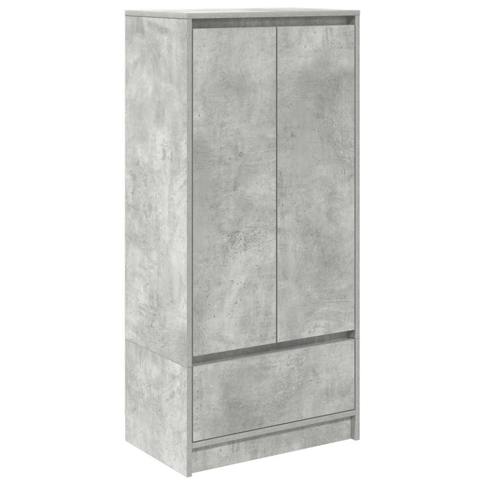 vidaXL Dulap cu sertar Beton Gri 55,5x34x119,5 cm Lemn prelucrat