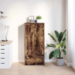 vidaXL Dulap cu sertar stejar afumat 55,5x34x119,5 cm Lemn prelucrat vidaXL Dulap cu sertar stejar afumat 55,5x34x119,5 cm Lemn prelucrat