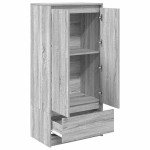 vidaXL Dulap cu sertar Gri Sonoma 55,5x34x119,5 cm Lemn prelucrat