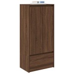 vidaXL Dulap cu sertar stejar maro 55,5x34x119,5 cm Lemn prelucrat