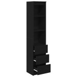 vidaXL Tablou Stejar negru 37,5x35x180 cm Lemn prelucrat