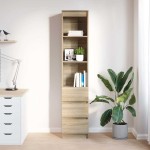 vidaXL Tablou Stejar Sonoma 37,5x35x180 cm Lemn prelucrat
