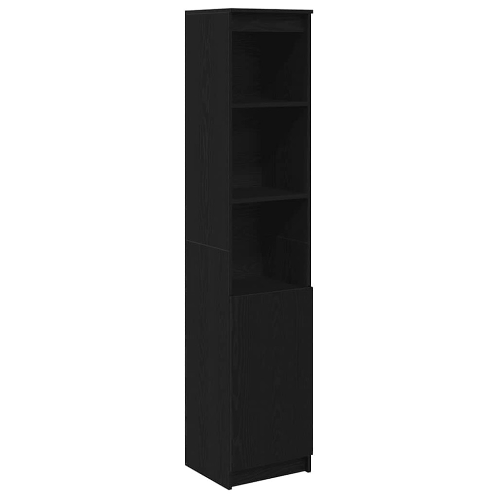 vidaXL Tablou Stejar negru 37,5x35x180 cm Lemn prelucrat