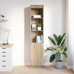 vidaXL Tablou Stejar Sonoma 37,5x35x180 cm Lemn prelucrat
