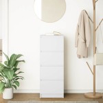 vidaXL Bufetă albă 37,5x35x99 cm din lemn prelucrat