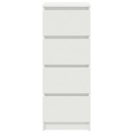 vidaXL Bufetă albă 37,5x35x99 cm din lemn prelucrat