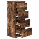 vidaXL Bufetă Stejar afumat 37,5x35x99 cm Lemn prelucrat