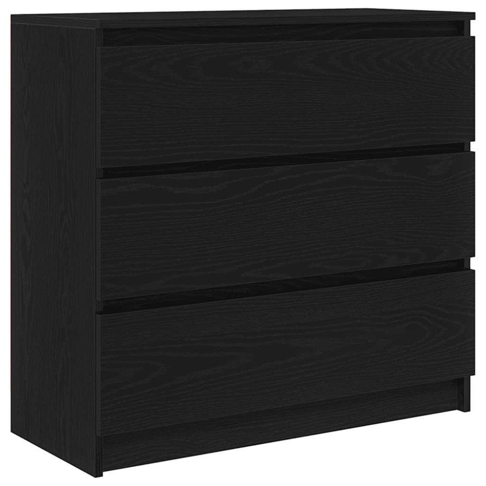 vidaXL Bufetă Stejar negru 80x35x76 cm Lemn prelucrat