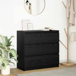 vidaXL Bufetă Stejar negru 80x35x76 cm Lemn prelucrat vidaXL Bufetă Stejar negru 80x35x76 cm Lemn prelucrat