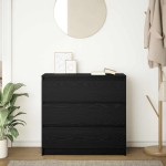 vidaXL Bufetă Stejar negru 80x35x76 cm Lemn prelucrat vidaXL Bufetă Stejar negru 80x35x76 cm Lemn prelucrat