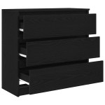 vidaXL Bufetă Stejar negru 80x35x76 cm Lemn prelucrat vidaXL Bufetă Stejar negru 80x35x76 cm Lemn prelucrat