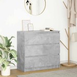 vidaXL Bufetă Gri Beton 80x35x76 cm Lemn prelucrat vidaXL Bufetă Gri Beton 80x35x76 cm Lemn prelucrat