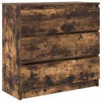 vidaXL Bufetă Stejar afumat 80x35x76 cm Lemn prelucrat vidaXL Bufetă Stejar afumat 80x35x76 cm Lemn prelucrat
