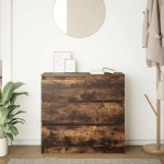 vidaXL Bufetă Stejar afumat 80x35x76 cm Lemn prelucrat vidaXL Bufetă Stejar afumat 80x35x76 cm Lemn prelucrat
