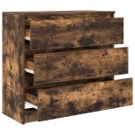 vidaXL Bufetă Stejar afumat 80x35x76 cm Lemn prelucrat vidaXL Bufetă Stejar afumat 80x35x76 cm Lemn prelucrat