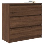 vidaXL Bufetă Stejar maro 80x35x76 cm Lemn prelucrat vidaXL Bufetă Stejar maro 80x35x76 cm Lemn prelucrat