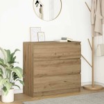 vidaXL Bufetă Stejar Artisan 80x35x76 cm Lemn prelucrat vidaXL Bufetă Stejar Artisan 80x35x76 cm Lemn prelucrat