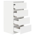 vidaXL Bufetă albă 37,5x35x76 cm din lemn prelucrat