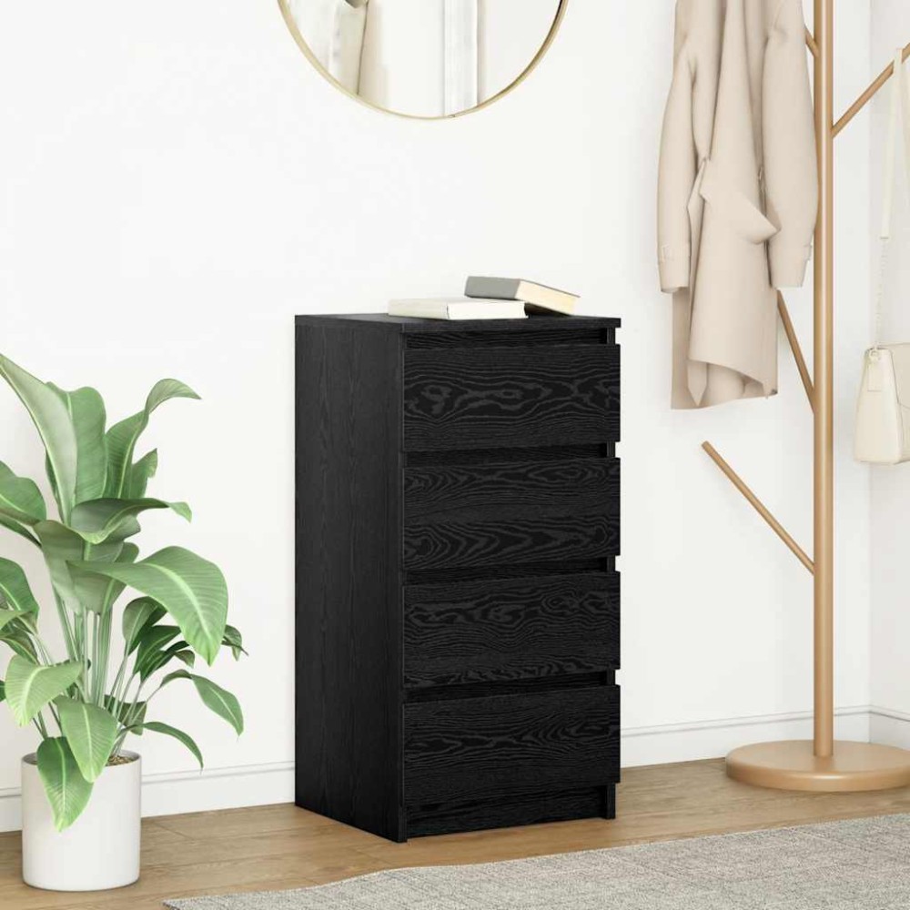 vidaXL Bufetă Stejar negru 37,5x35x76 cm Lemn prelucrat