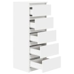 vidaXL Bufetă cu sertare Alb 37,5x35x99 cm Lemn prelucrat