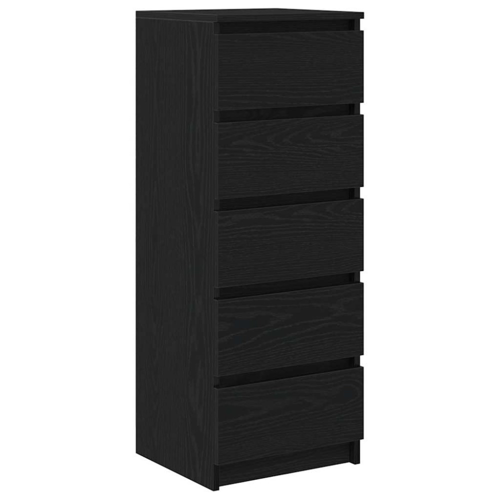 vidaXL Bufetă cu sertare Stejar negru 37,5x35x99 cm Lemn prelucrat