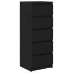 vidaXL Bufetă cu sertare Stejar negru 37,5x35x99 cm Lemn prelucrat