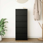 vidaXL Bufetă cu sertare Stejar negru 37,5x35x99 cm Lemn prelucrat