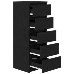 vidaXL Bufetă cu sertare Stejar negru 37,5x35x99 cm Lemn prelucrat