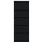 vidaXL Bufetă cu sertare Stejar negru 37,5x35x99 cm Lemn prelucrat