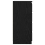 vidaXL Bufetă cu sertare Stejar negru 37,5x35x99 cm Lemn prelucrat