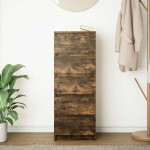 vidaXL Bufetă cu sertare Stejar afumat 37,5x35x99 cm Lemn prelucrat