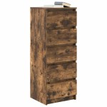 vidaXL Bufetă cu sertare Stejar afumat 37,5x35x99 cm Lemn prelucrat