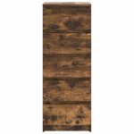 vidaXL Bufetă cu sertare Stejar afumat 37,5x35x99 cm Lemn prelucrat