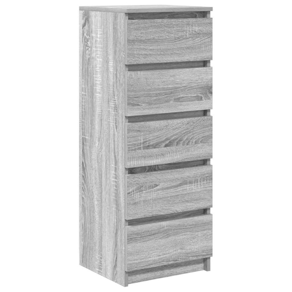 vidaXL Bufetă cu sertare Gri Sonoma 37,5x35x99 cm Lemn prelucrat