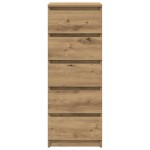 vidaXL Bufetă cu sertare Stejar Artisan 37,5x35x99 cm Lemn prelucrat