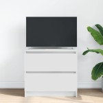 vidaXL Dulap TV, alb, 60x35x54 cm, lemn prelucrat vidaXL Dulap TV, alb, 60x35x54 cm, lemn prelucrat