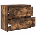 vidaXL Dulap TV Stejar afumat 60x35x54 cm Lemn prelucrat