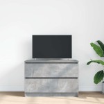 vidaXL Dulap TV Beton Gri 80x35x54 cm Lemn prelucrat