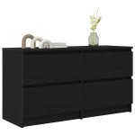 vidaXL Dulap TV, negru, 100x35x54 cm, lemn prelucrat
