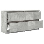 vidaXL Comodă TV, gri beton, 100x35x54 cm, lemn prelucrat