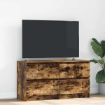 vidaXL Comodă TV, stejar fumuriu, 100x35x54 cm, lemn compozit vidaXL Comodă TV, stejar fumuriu, 100x35x54 cm, lemn compozit