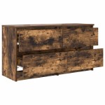 vidaXL Comodă TV, stejar fumuriu, 100x35x54 cm, lemn compozit vidaXL Comodă TV, stejar fumuriu, 100x35x54 cm, lemn compozit
