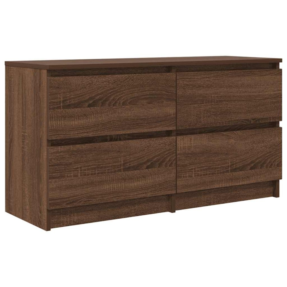 vidaXL Comodă TV, stejar maro, 100x35x54 cm, lemn prelucrat