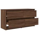 vidaXL Comodă TV, stejar maro, 100x35x54 cm, lemn prelucrat